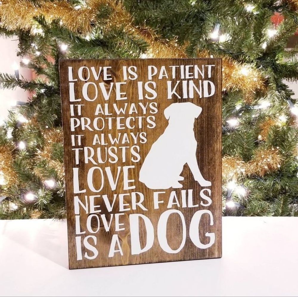 Wooden Dog Sign